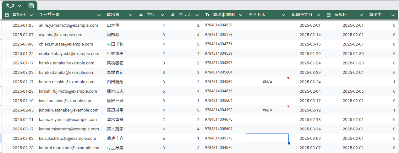 学校図書館システム構築 - スプレッドシートで簡単管理